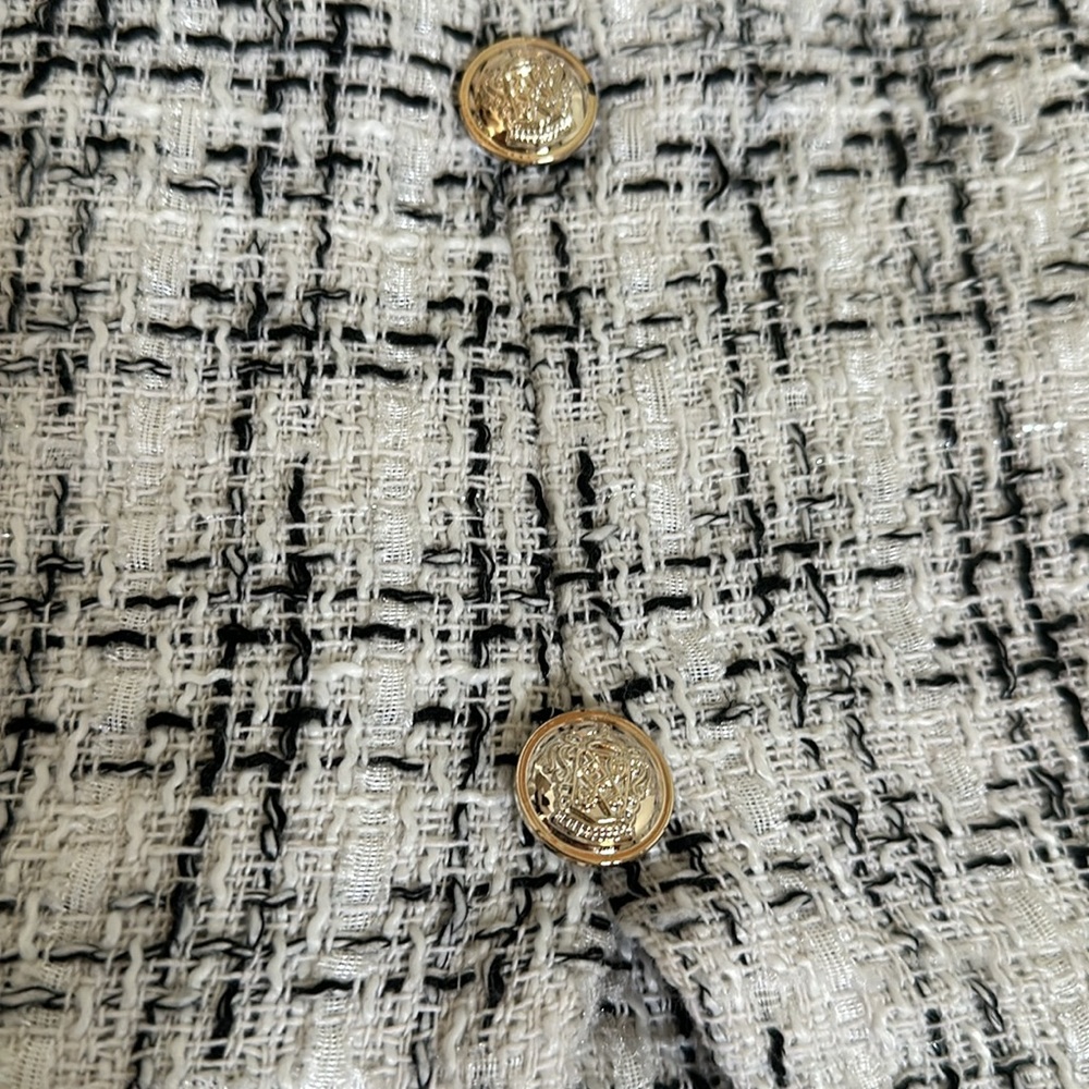SHEIN Curve Plaid Asymmetrical Hem Tweed Skort Size 2X - Picture 7 of 8